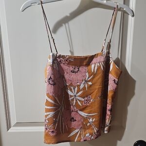 Express Floral Camisole - Pink and Brown